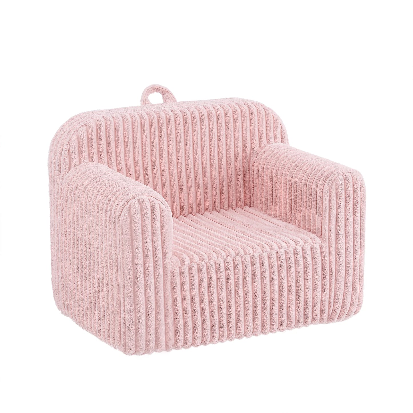 Kids Foam Sofa Chair with Removable Slipcover for Bedroom or Playroom, Pink