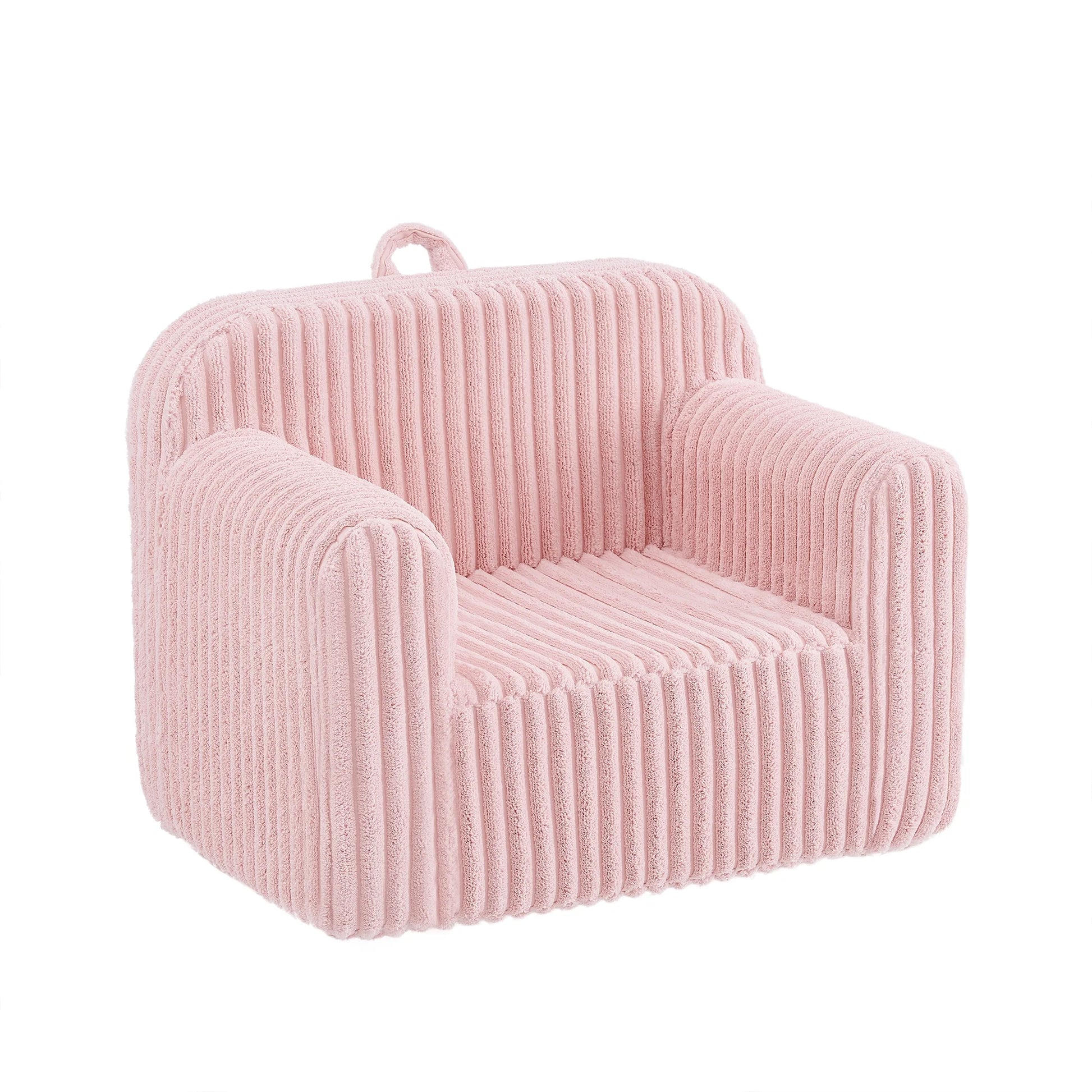 Kids Foam Sofa Chair with Removable Slipcover for Bedroom or Playroom, Pink