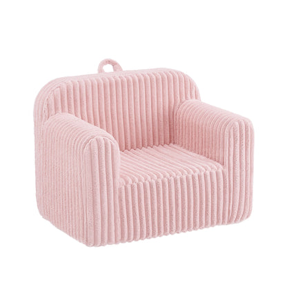 Kids Foam Sofa Chair with Removable Slipcover for Bedroom or Playroom, Pink