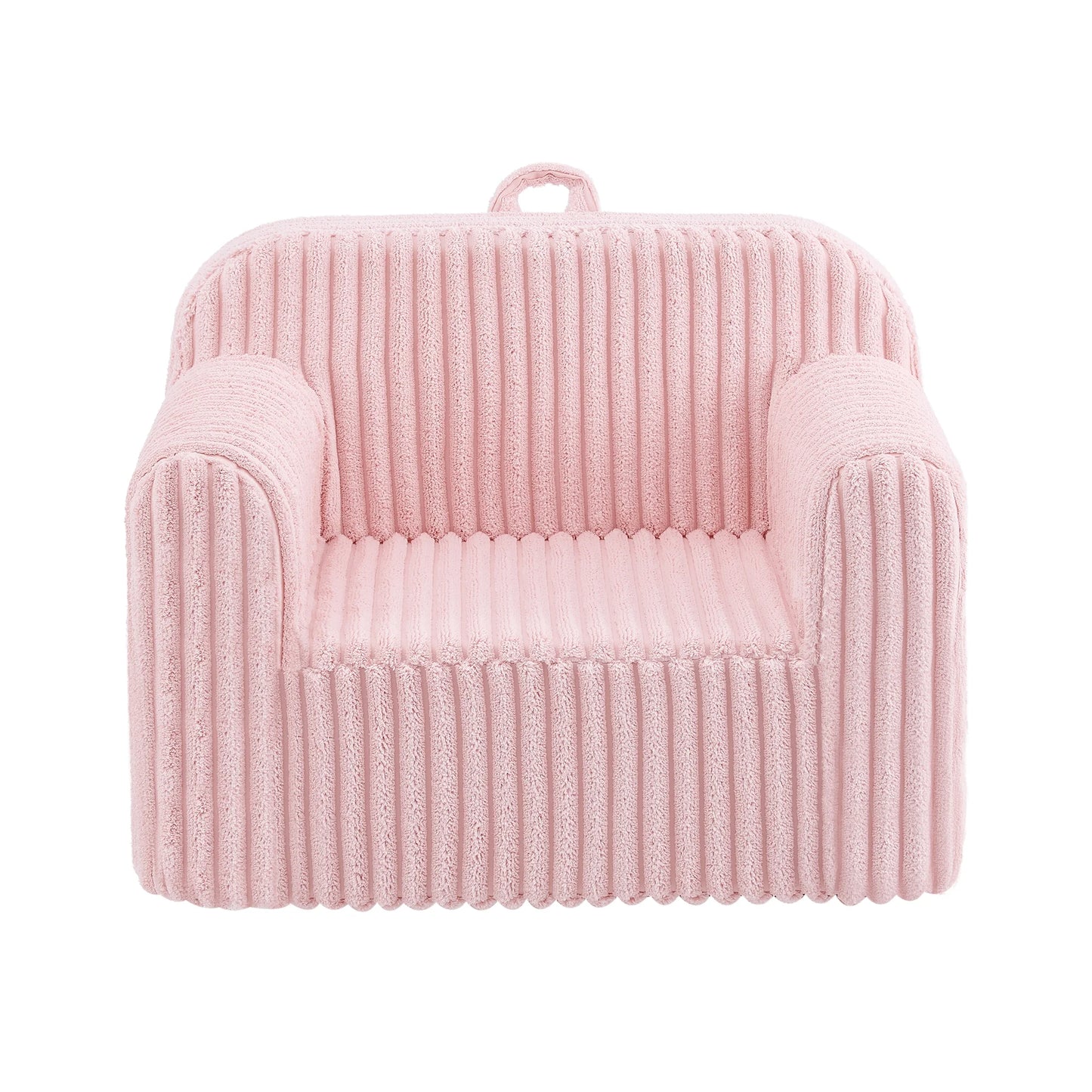 Kids Foam Sofa Chair with Removable Slipcover for Bedroom or Playroom, Pink