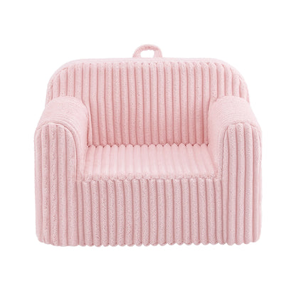 Kids Foam Sofa Chair with Removable Slipcover for Bedroom or Playroom, Pink